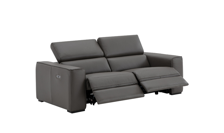 Jennifer Italia Incanto 2-seater Leather Power Recliner Loveseat with Storage Console