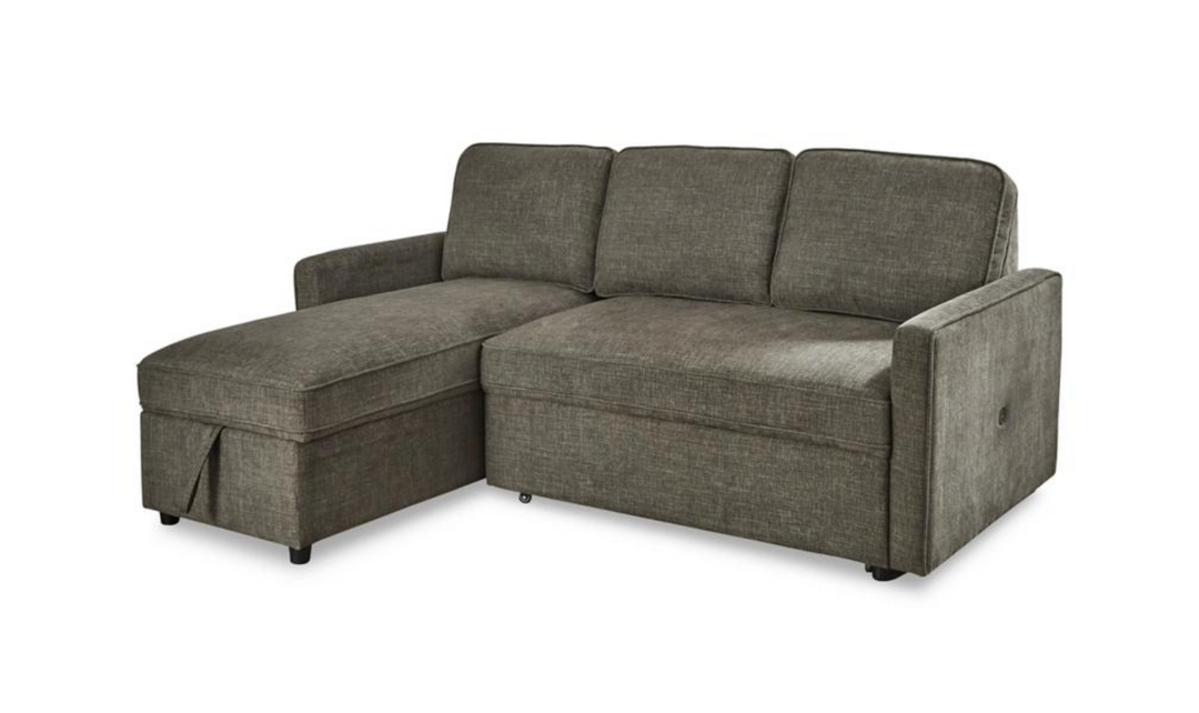 Kerle Fabric 2- Piece Sectional with Pop-Up Bed & Storage