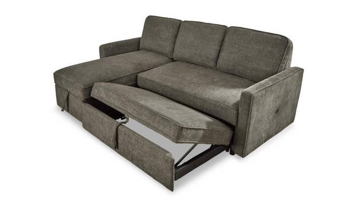 Kerle Fabric 2- Piece Sectional with Pop-Up Bed & Storage