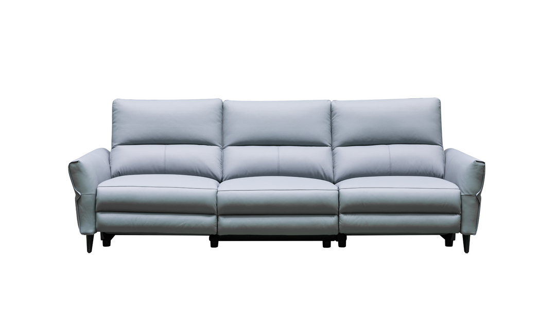 Klaussner Armonia 3-seater Blue Leather Power Reclining Sofa