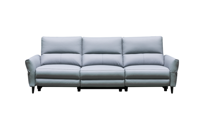 Klaussner Armonia 3-seater Blue Leather Power Reclining Sofa