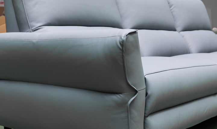 Klaussner Armonia 3-seater Blue Leather Power Reclining Sofa