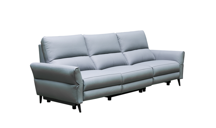 Klaussner Armonia 3-seater Blue Leather Power Reclining Sofa