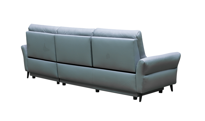 Klaussner Armonia 3-seater Blue Leather Power Reclining Sofa
