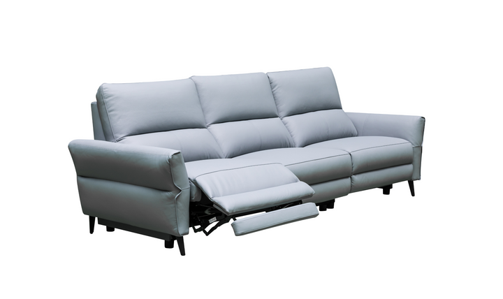Klaussner Armonia 3-seater Blue Leather Power Reclining Sofa