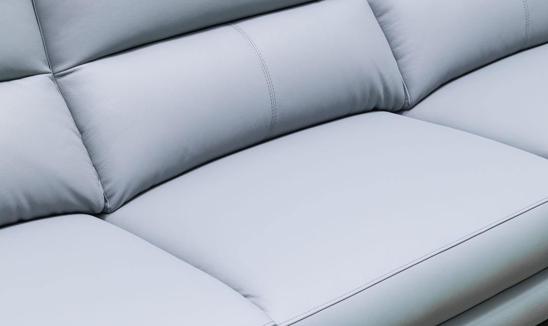 Klaussner Armonia 3-seater Blue Leather Power Reclining Sofa