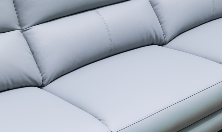 Klaussner Armonia 3-seater Blue Leather Power Reclining Sofa