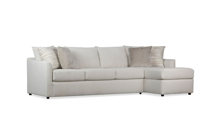 Klaussner Atlanta L-Shape Fabric Sectional Sofa in Beige-Jennifer Furniture