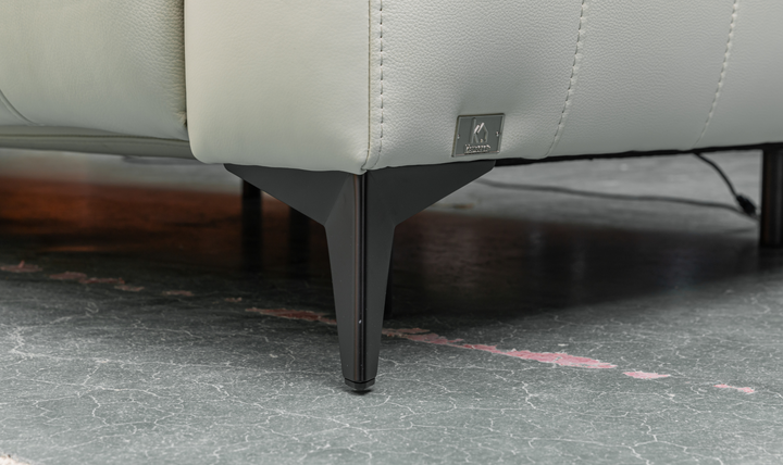 Klaussner Capri Beige 3 -Seater Power Reclining Sofa With Adjustable Headrest-Jennifer Furniture