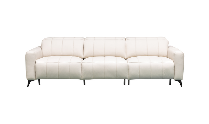 Klaussner Capri Beige 3 -Seater Power Reclining Sofa With Adjustable Headrest-Jennifer Furniture