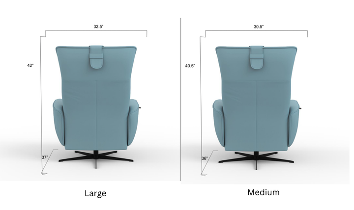 Fjords Axel Leather Swivel Glider Power Recliner Chair-Jennifer Furniture