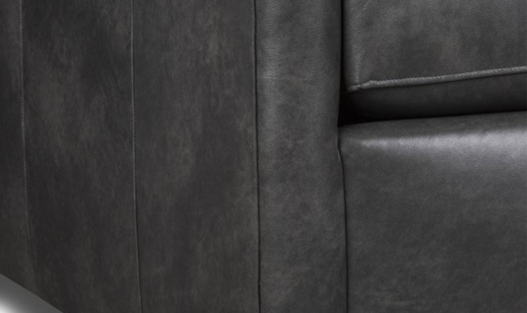 Klaussner Savannah Modern Square Arms Sofa (Fabric/Leather)