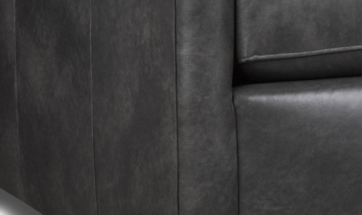 Klaussner Savannah Modern Square Arms Sofa (Fabric/Leather)