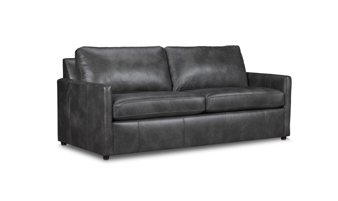 Klaussner Savannah Modern Square Arms Sofa (Fabric/Leather)- Jennifer furniture