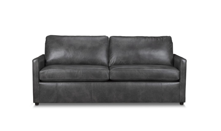 Klaussner Savannah Modern Square Arms Sofa (Fabric/Leather)
