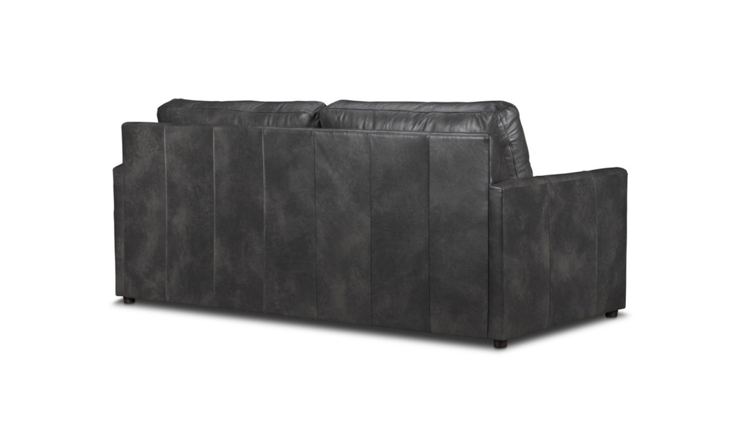 Klaussner Savannah Modern Square Arms Sofa (Fabric/Leather)