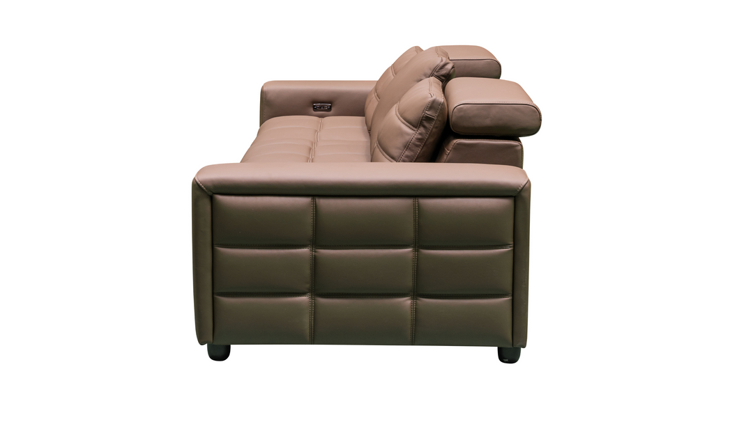 Klaussner Serenity 3-seater Brown Leather Power Reclining Sofa