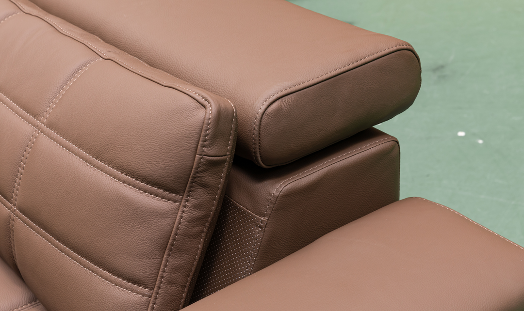 Klaussner Serenity 3-seater Brown Leather Power Reclining Sofa