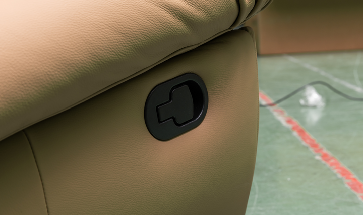 Klaussner Stella Swivel Glider Leather Manual Recliner with Cushion Arms-Jennifer Furniture