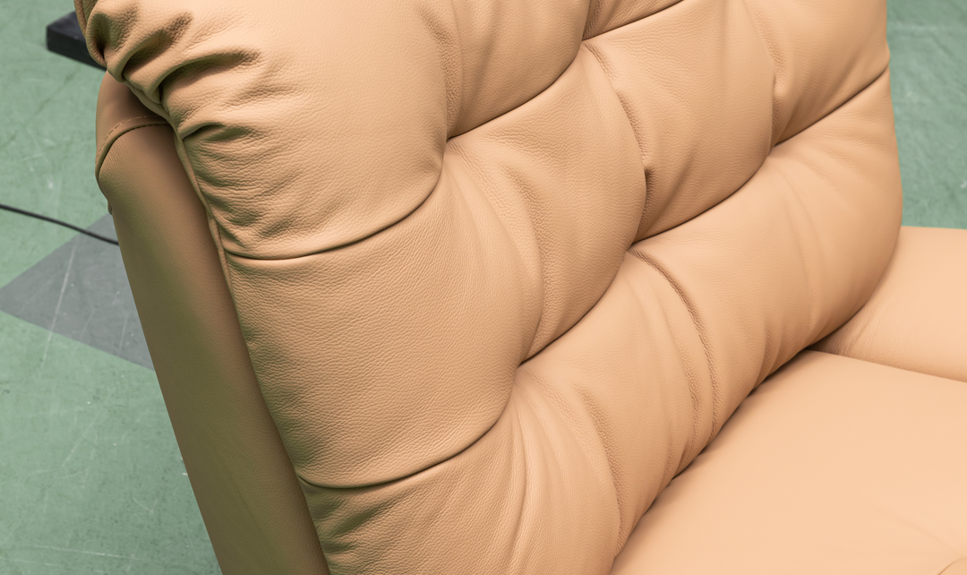 Klaussner Stella Swivel Glider Leather Manual Recliner with Cushion Arms-Jennifer Furniture