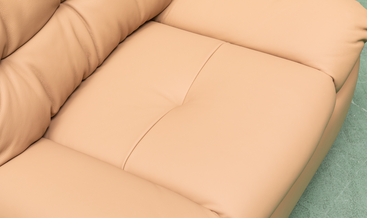 Klaussner Stella Swivel Glider Leather Manual Recliner with Cushion Arms-Jennifer Furniture