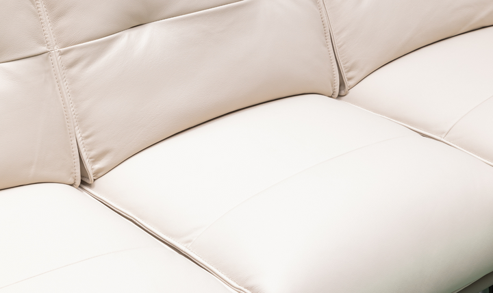 Klaussner Vento 3-seater Leather Sofa with Cushion Seat and Tufted Back