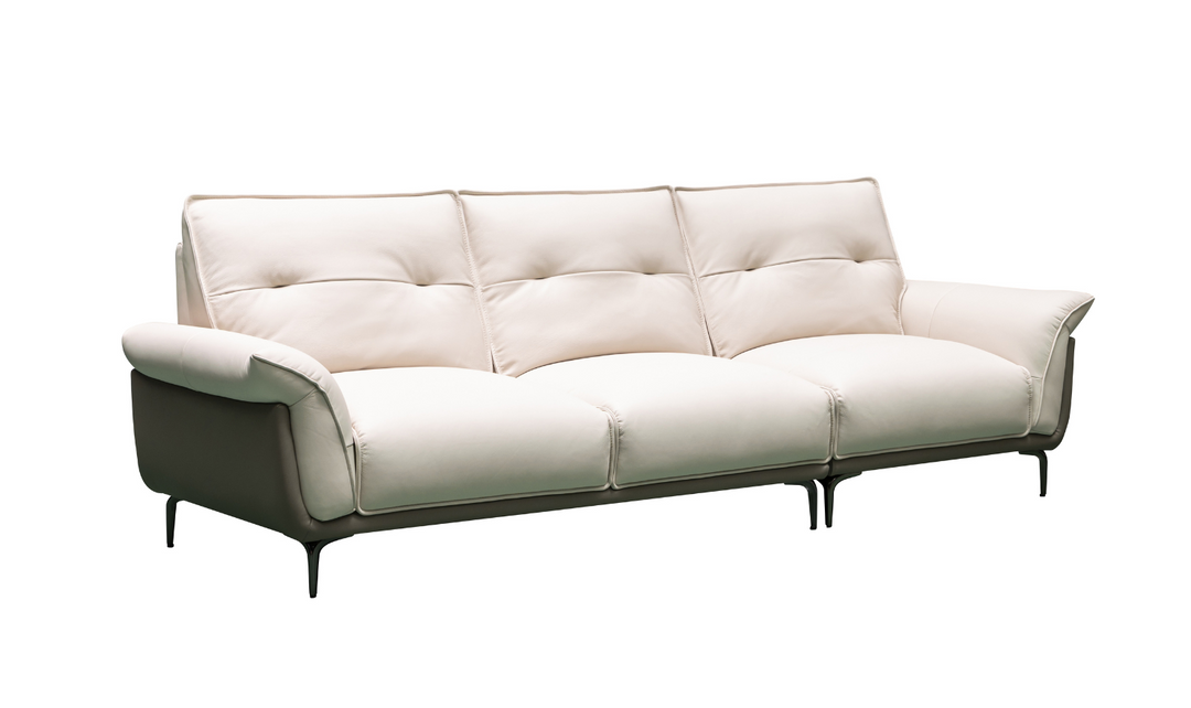 Klaussner Vento 3-seater Leather Sofa with Cushion Seat and Tufted Back