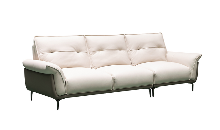 Klaussner Vento 3-seater Leather Sofa with Cushion Seat and Tufted Back