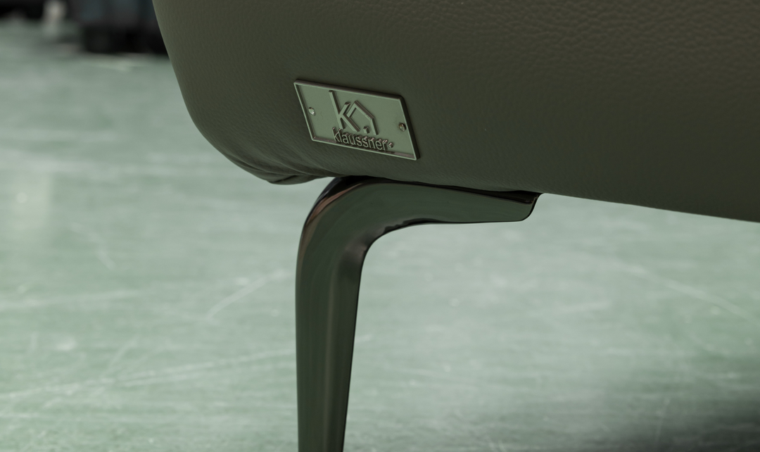 Klaussner Vento Leather Ivory Accent Chair with Feather-filled back cushion-Jennifer Furniture