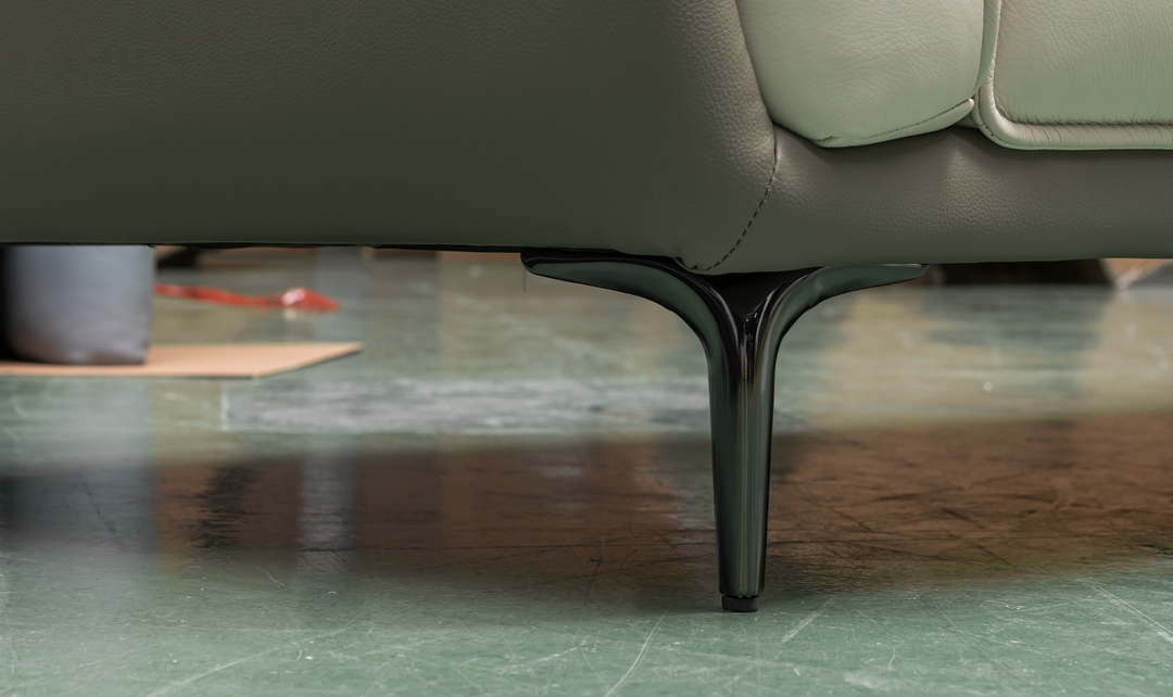 Klaussner Vento Leather Ivory Accent Chair with Feather-filled back cushion-Jennifer Furniture