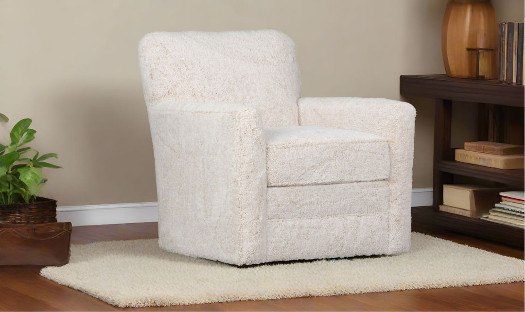Klaussner Becks Fabric Swivel Accent Chair with Track Arms