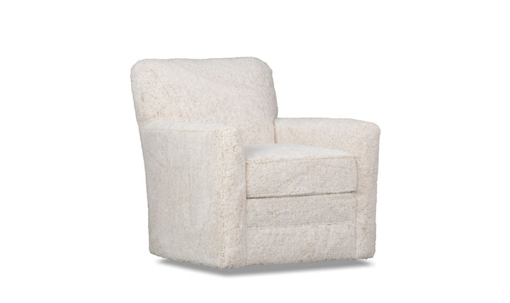 Klaussner Becks Fabric Swivel Accent Chair with Track Arm