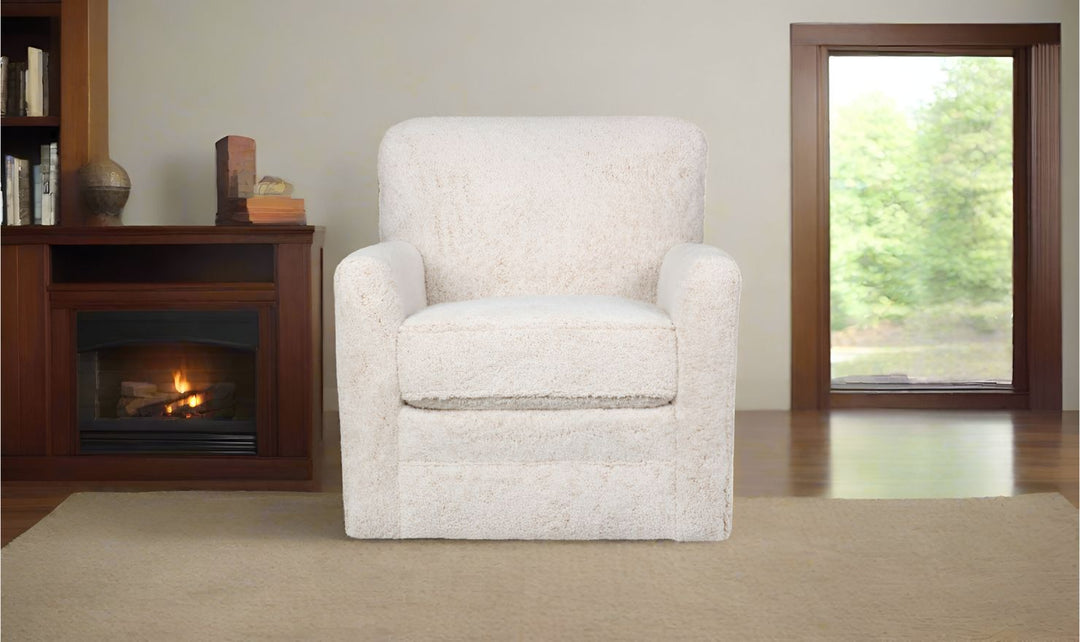 Klaussner Becks Fabric Swivel Accent Chair with Track Arm