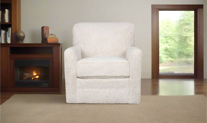 Klaussner Becks Fabric Swivel Accent Chair with Track Arm