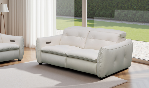 Klaussner Bravino Leather Motion Power Reclining Loveseat