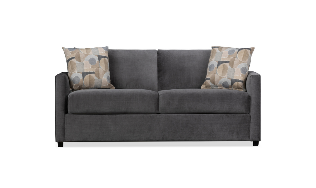 Klaussner Godwin Fabric Sofa with Track Arms-Jennifer Furniture