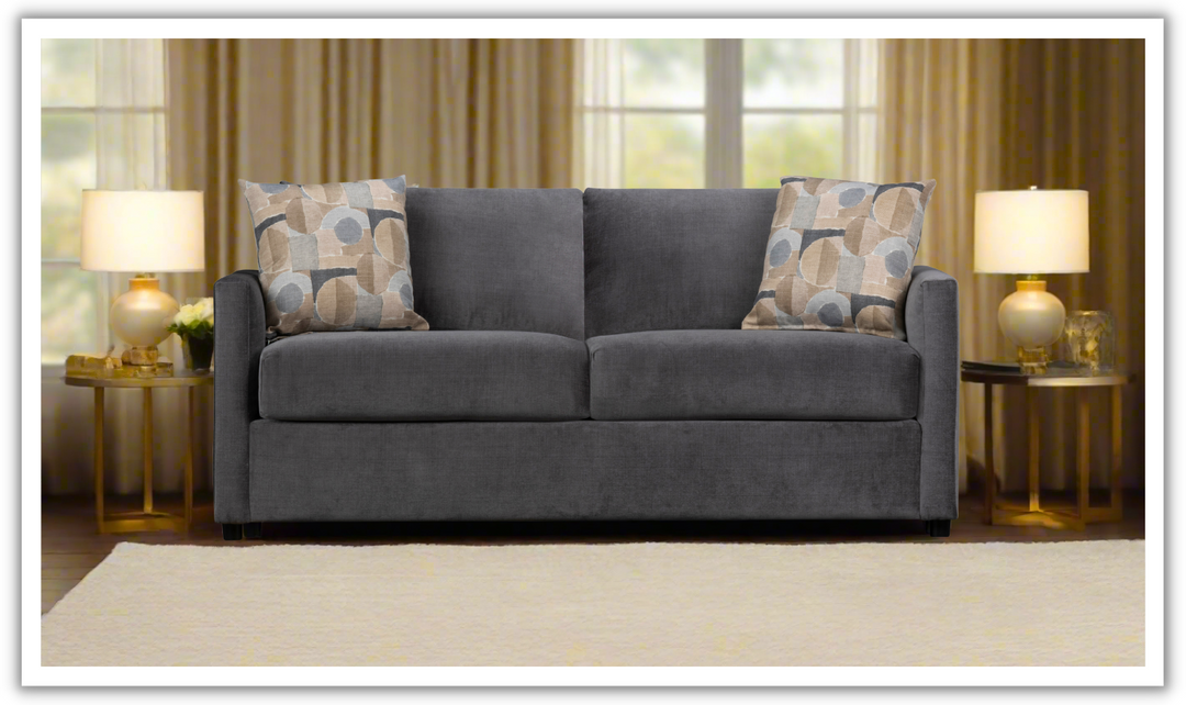 Klaussner Godwin Fabric Sofa with Track Arms-Jennifer Furniture