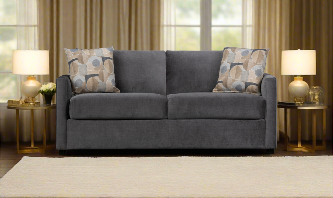 Klaussner Godwin Fabric Sofa with Track Arms-Jennifer Furniture