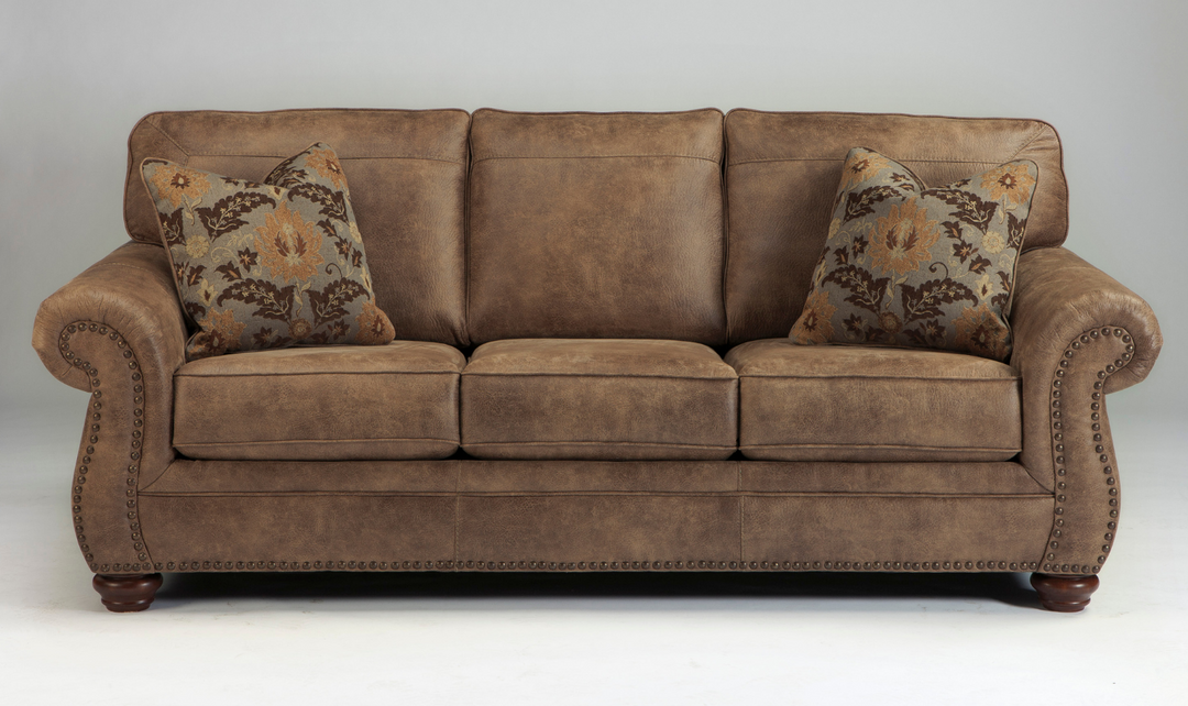 Larkinhurst Leather Living Room Set In Earth