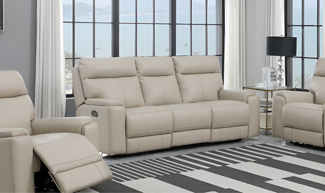 Leather Italia Bryant 3-Seater Power Reclining Leather Sofa