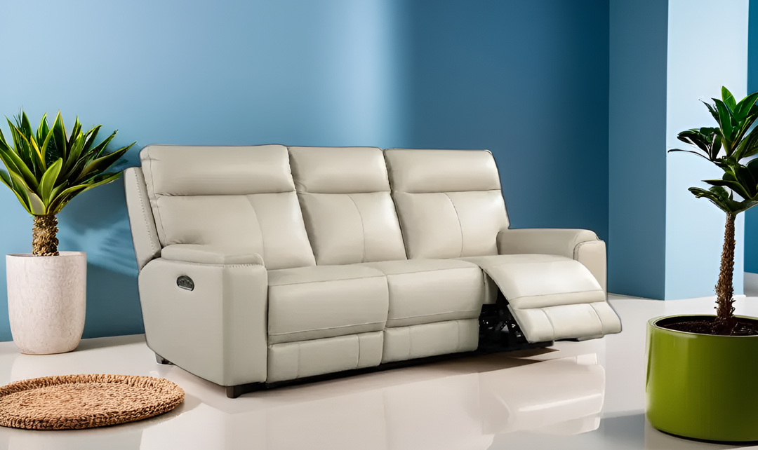 Leather Italia Bryant 3-Seater Power Reclining Leather Sofa