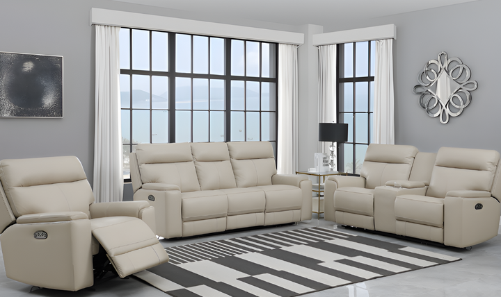 Leather Italia Bryant 3-Seater Power Reclining Leather Sofa