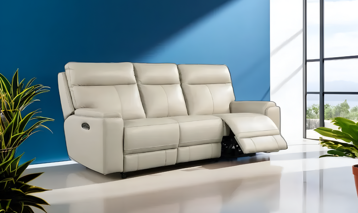 Leather Italia Bryant 3-Seater Power Reclining Leather Sofa