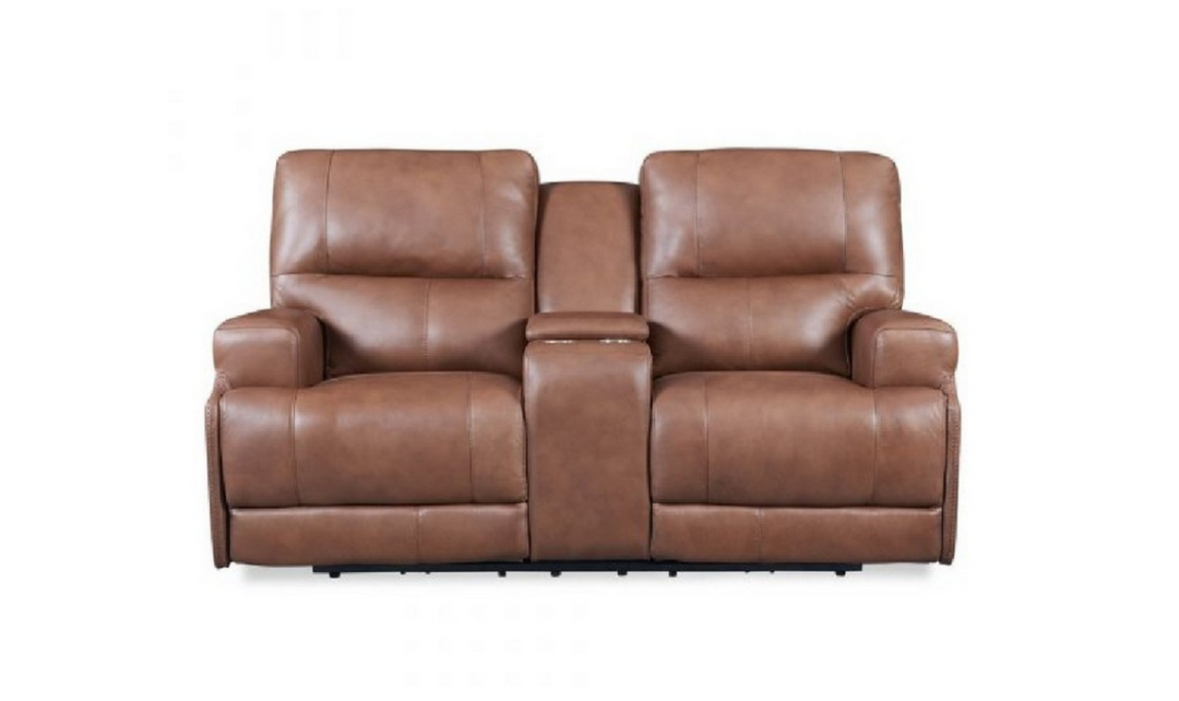 Leather Italia Briemfield Brown Leather Power Reclining Loveseat