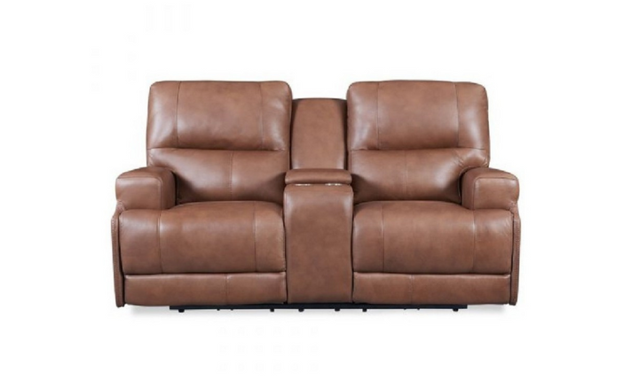 Leather Italia Briemfield Brown Leather Power Reclining Loveseat