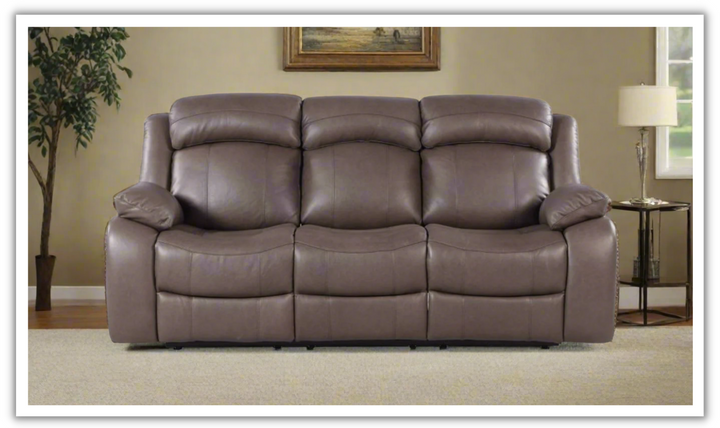 Leather Italia Polk 3-Seater Power Motion Sofa With Adjustable Headrest-jennifer furniture