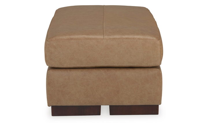 Lombardia Rectangle Firmly Cushioned Ottoman In Leather-Jennifer Furniture