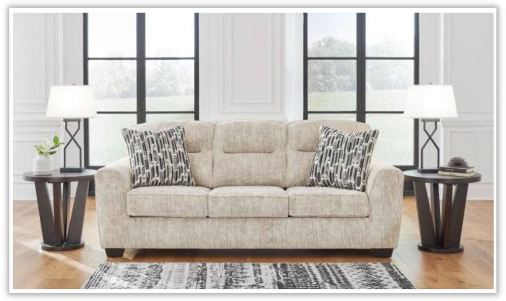 Lonoke 3 Seater Stationary Fabric Sofa