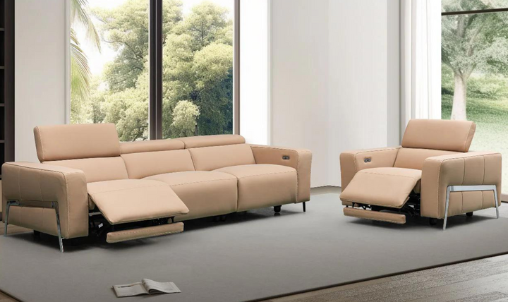 Klaussner Luca 3-Seater Leather Camel Power Reclining Sofa