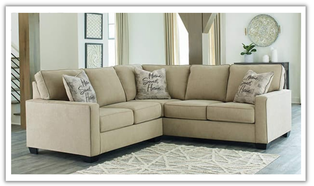 Lucina 2- Piece Sectional Sofa in Fabric